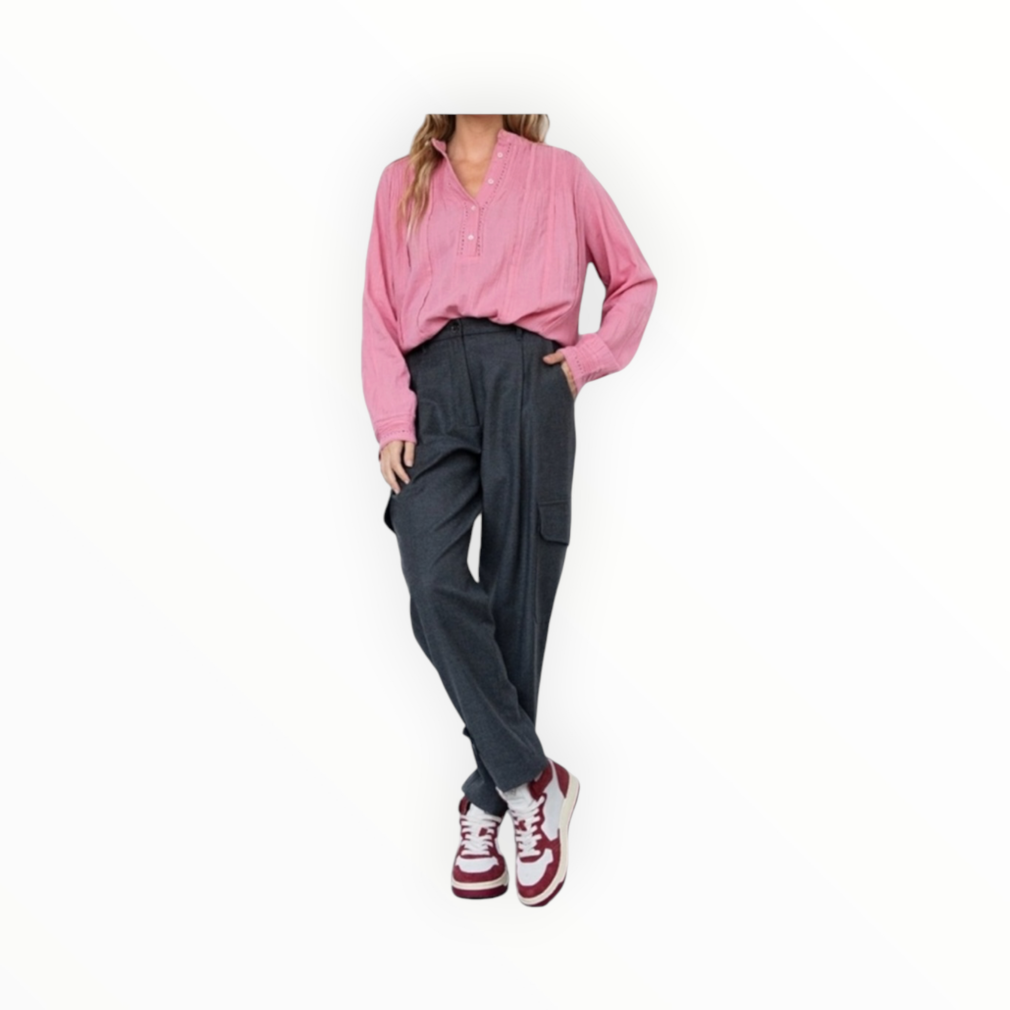 nine:inthe:morning Sophie Cargo Pant - Grey