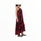Natalie Martin Jasmine Maxi Dress With Sash - Ament Snake Oxblood