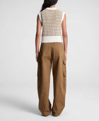A.L.C. Margo Striped Knit Top - Parchment/Aged Bronze