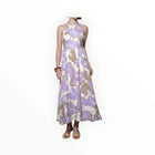 Greylin Ayla Braided Halter Strap Maxi Dress - Cream/Lilac