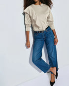 Nation Ltd Farrah Flounce Top - Parchment