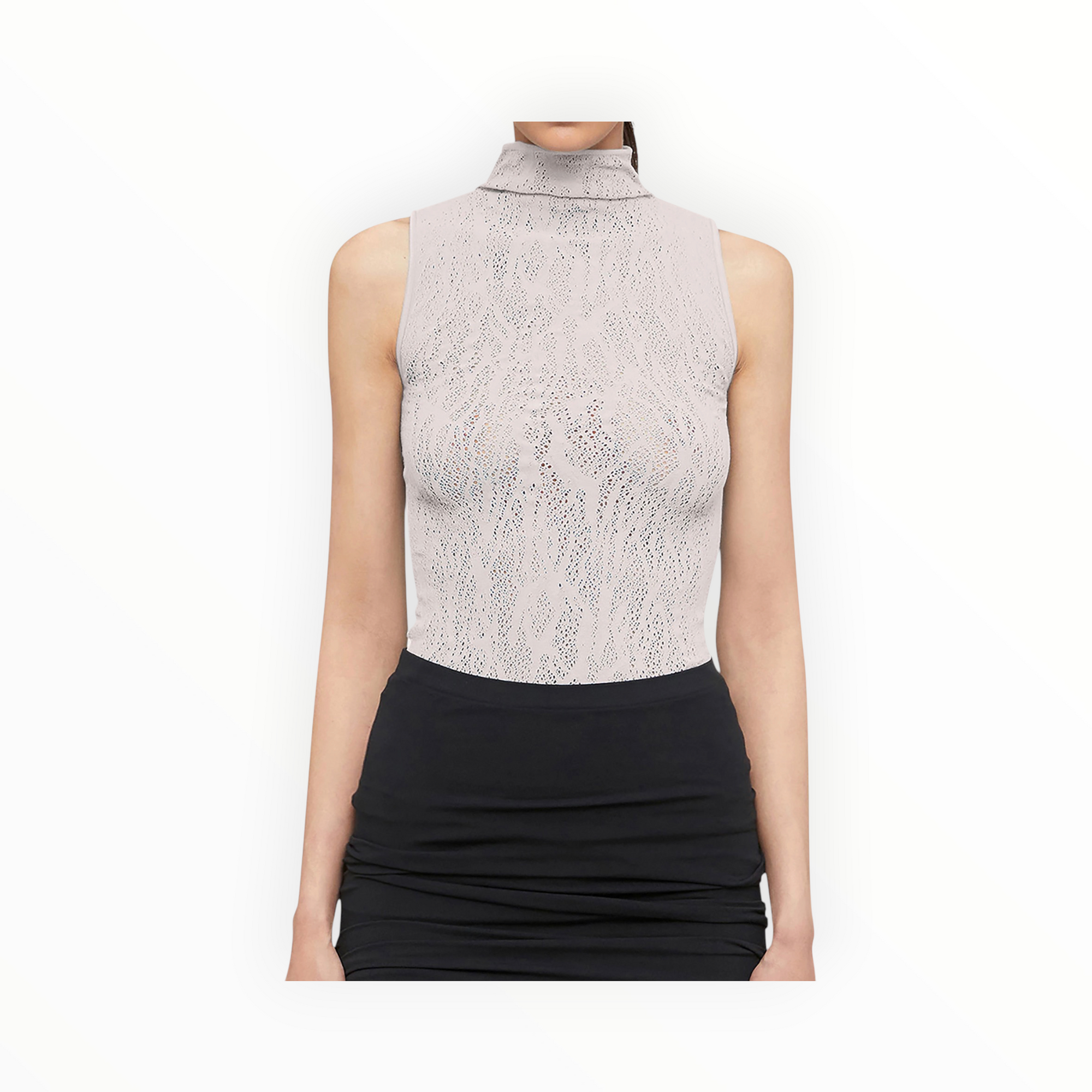 Wolford Snake Lace Top Sleeveless - Platinum