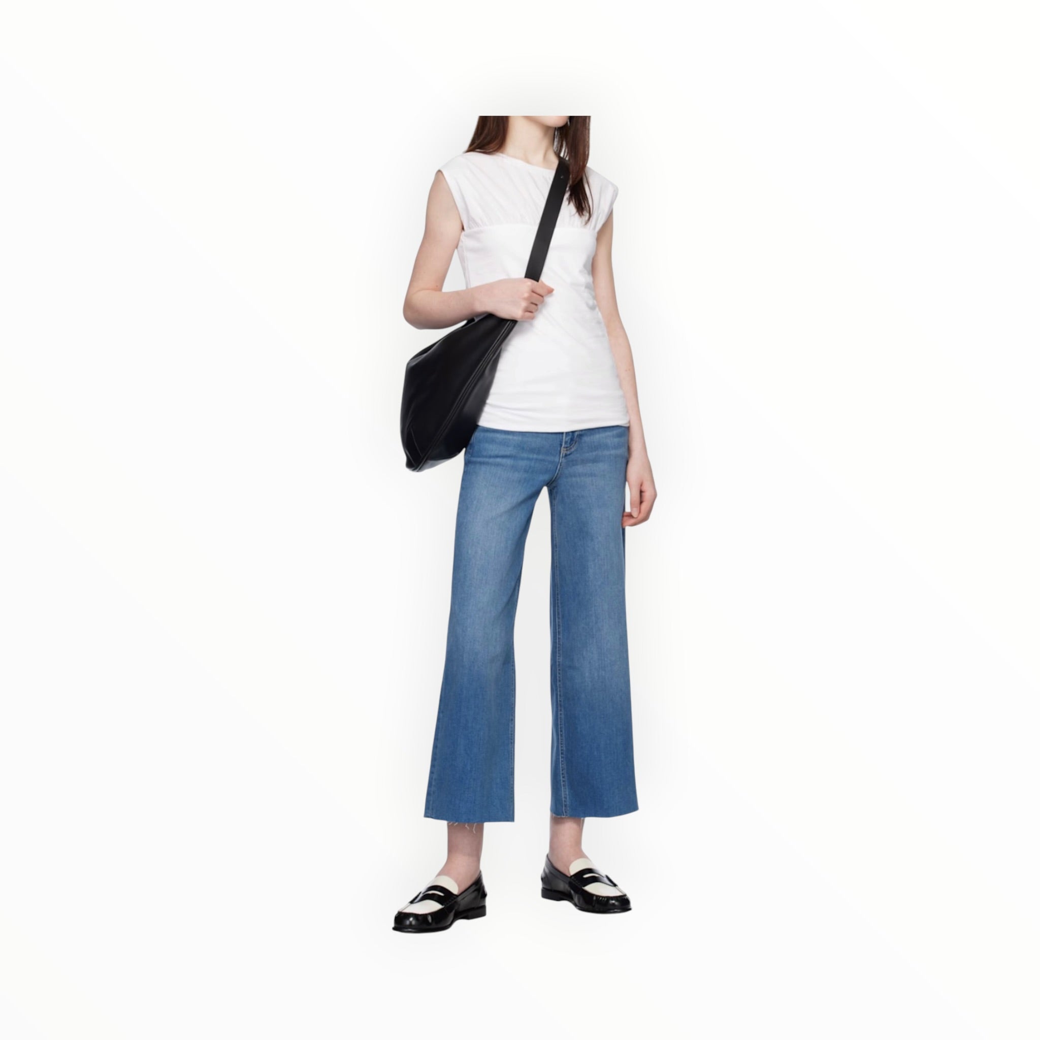 rag & bone The Jersey Banded Top - White