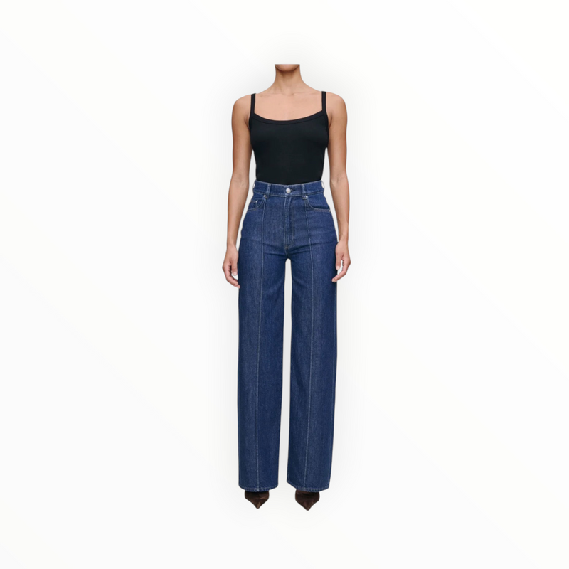 DL1961 Hepburn Wide Leg High Rise 32" - Inkwell Aura