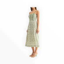 Adelyn Rae Blossom Pleated Midi Dress - Green/Multi