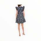 Sail to Sable Flutter Sleeve Mini Dress - Navy Batik Print