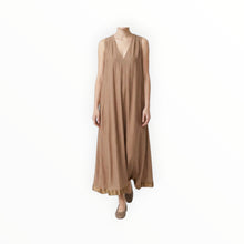 B-YU Abito Satin Maxi Dress - Nocciola