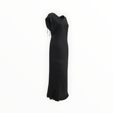 Gold Hawk Silvia Ruched Silk Dress - Black