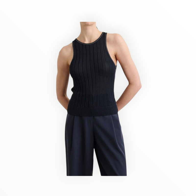 Toccin Juniper Racer Tank - Navy