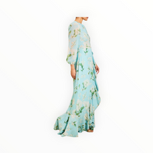 Mestiza Ophelia Chiffon Gown - Blue Botanica