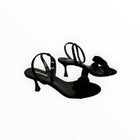 Lola Cruz Cynthia Velvet Heels 65 With Bow - Black