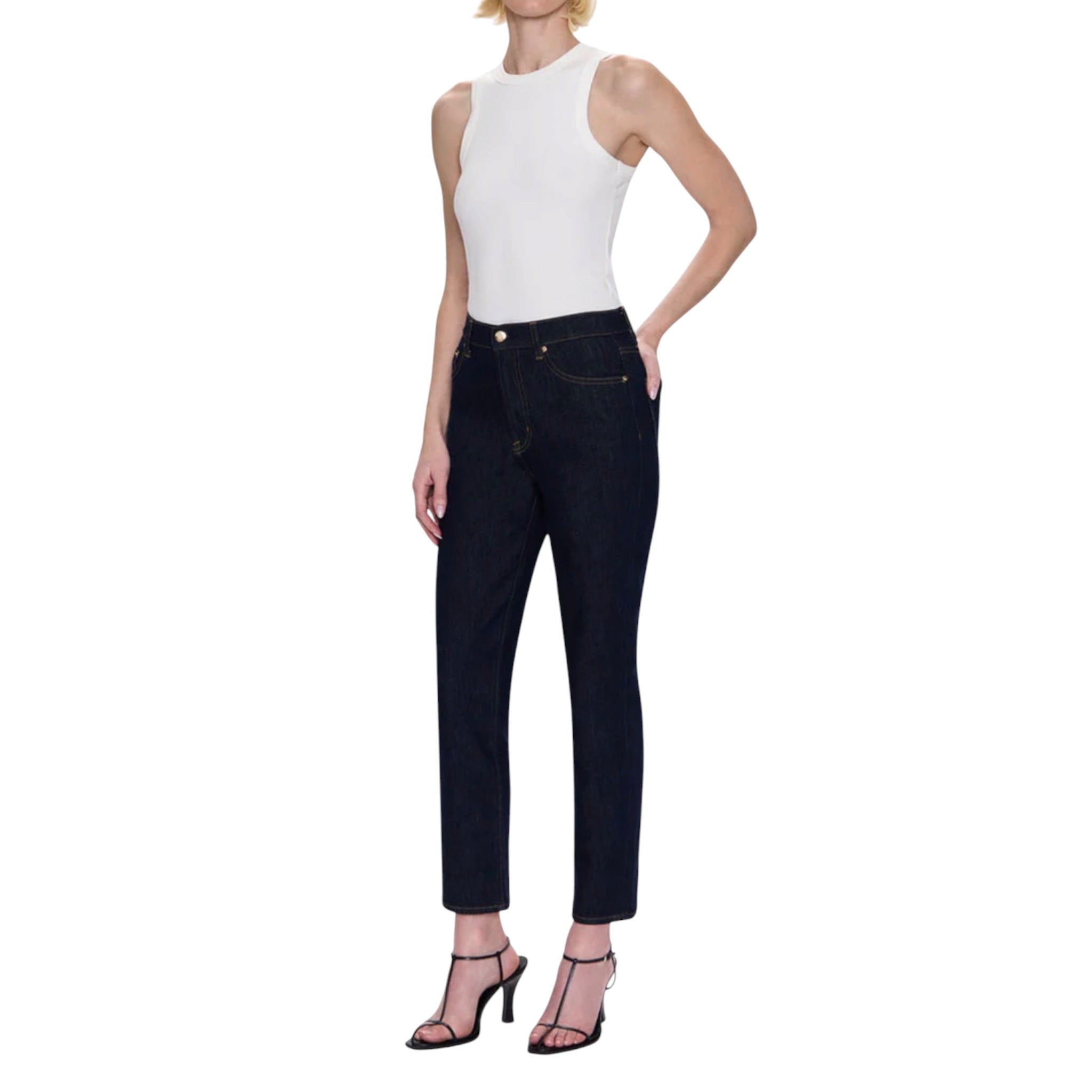 Pistola Bri Ankle High Rise Slim Straight Jean - Nightfall
