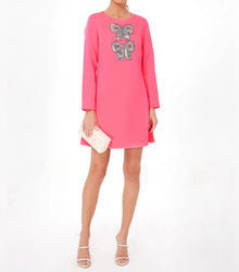 Sail to Sable Bow Mini Dress - Pink