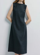 Rue Sophie Roze A-line Midi Dress - Charcoal Grey