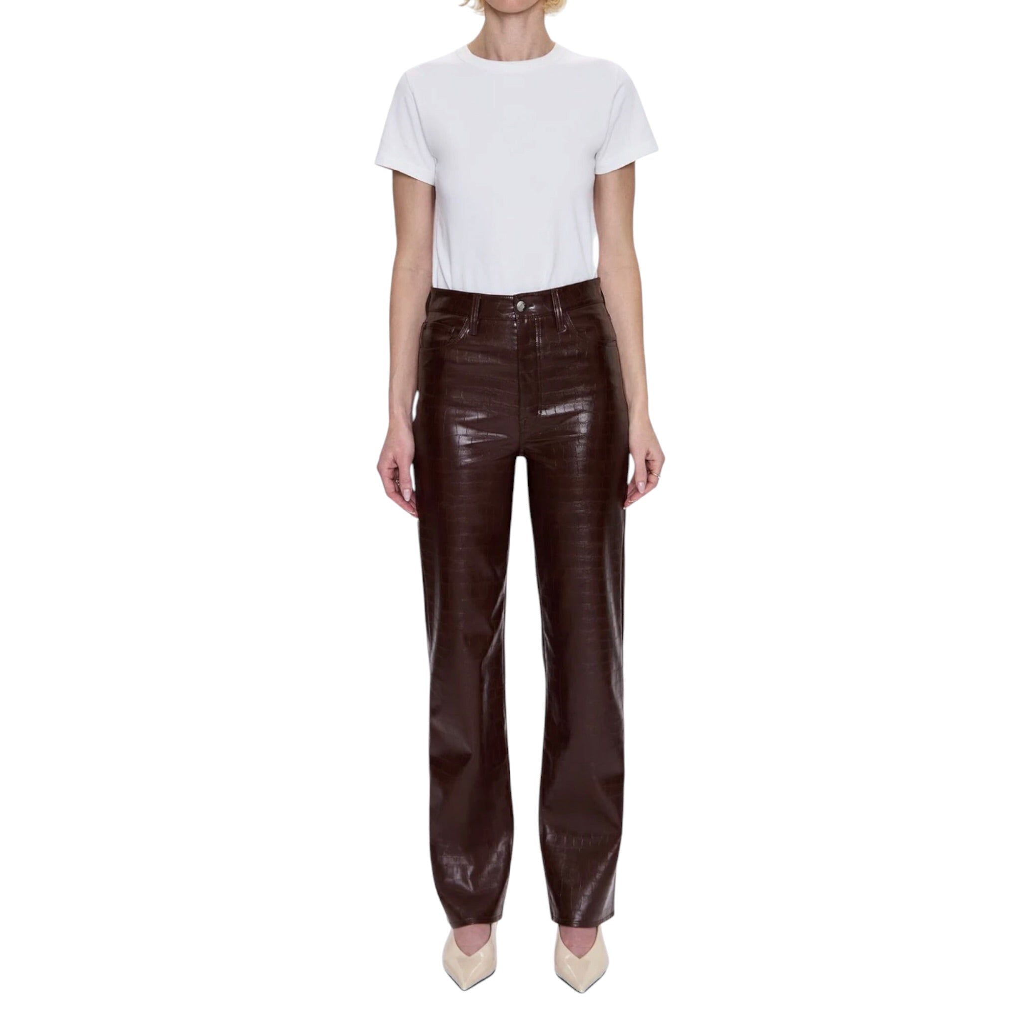 Pistola Cassie Super High Rise Straight - Tobacco Cognac