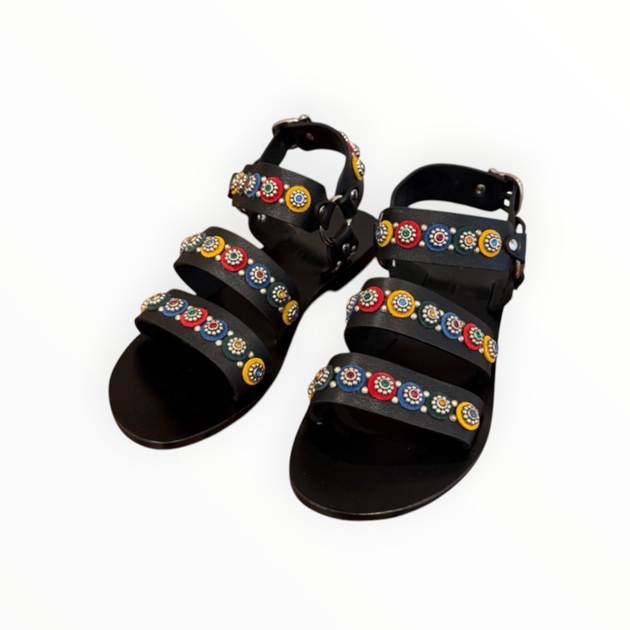 Nanni Milano Studded Sandal - Black Multi