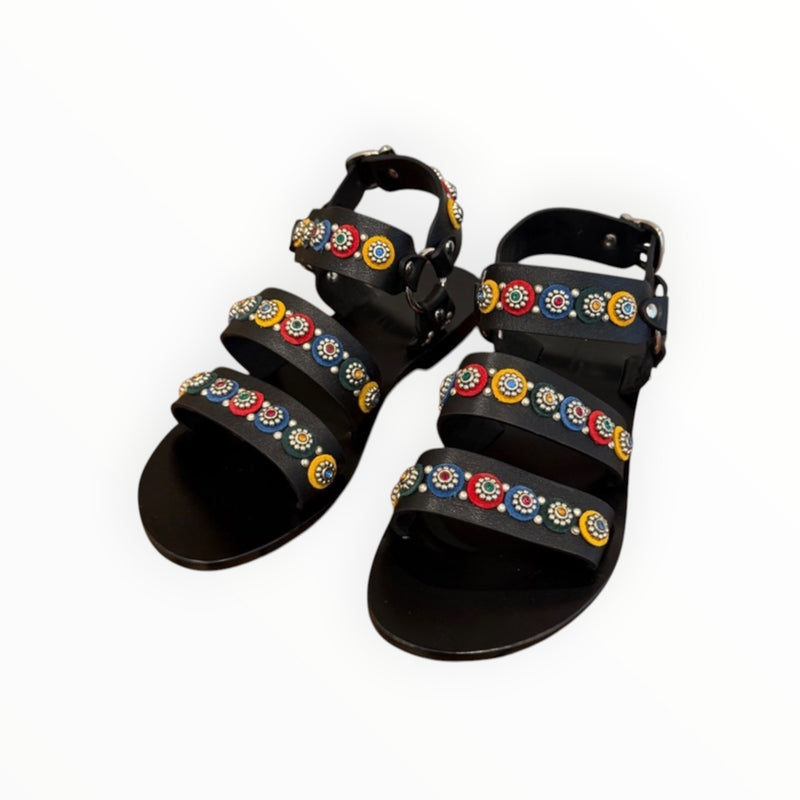 Nanni Milano Studded Sandal - Black Multi