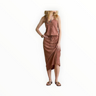 LILLA|P Terry Bias Skirt - Bark