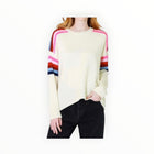 Sundry Shoulder Stripe Sweater - Eggshell