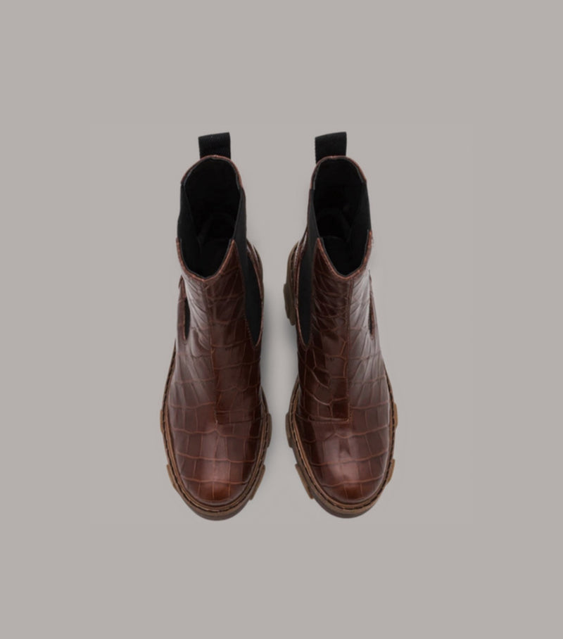 rag & bone Shiloh Chelsea - Brown Croc