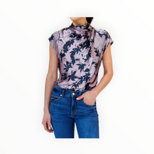 go> BY GOSILK Go Call Me A Cowl Print Blouse - Passion Flower