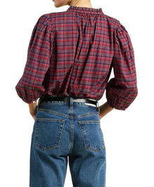 Trovata Orly Blouse - Mulled Wine Plaid