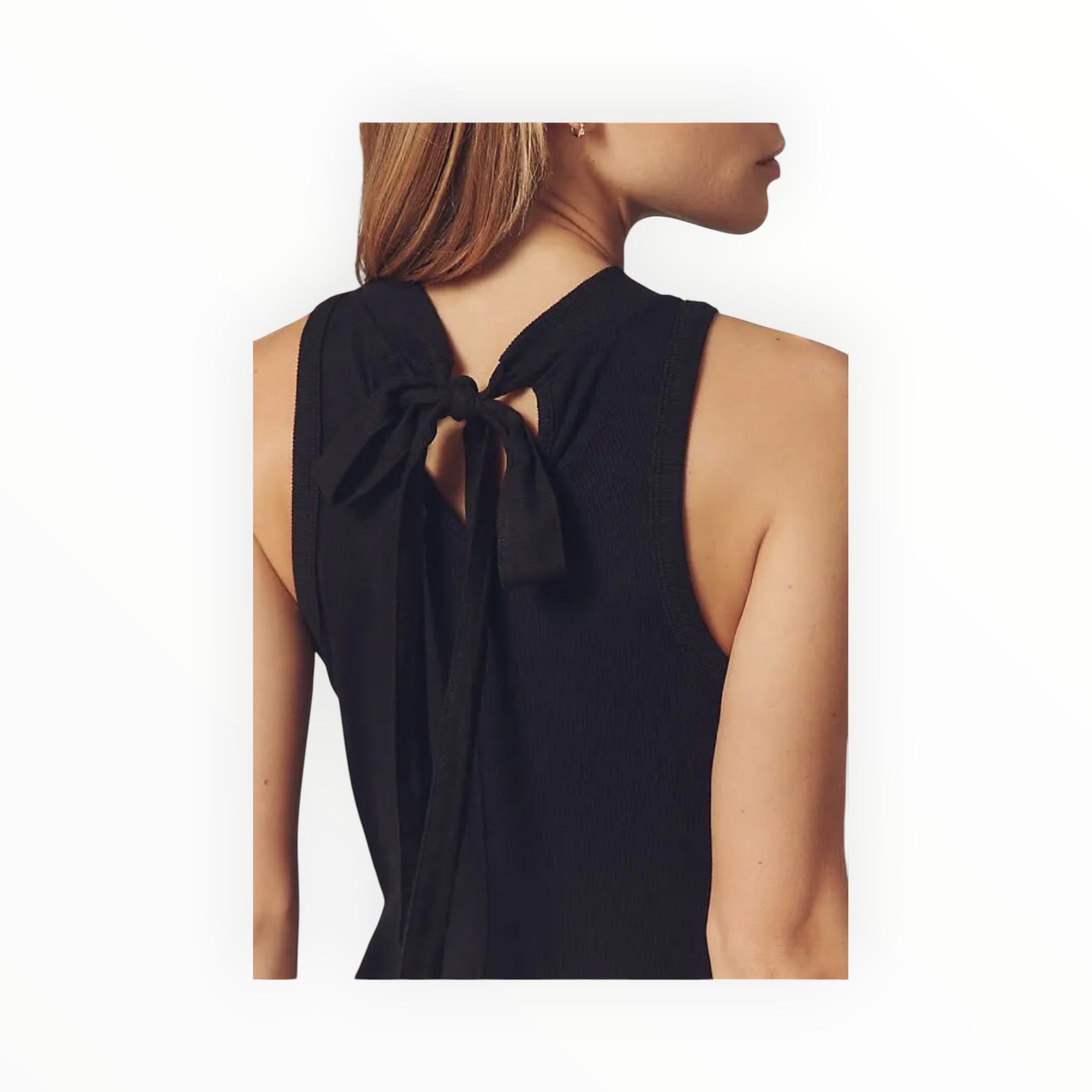 Stateside Linen Bubble Hem Dress - New Navy