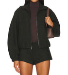 Amanda Uprichard Como Bomber Jacket - Dark Green
