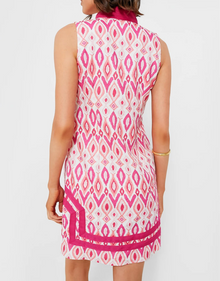 Sail To Sable Pink Ikat Sleeveless Classic Tunic