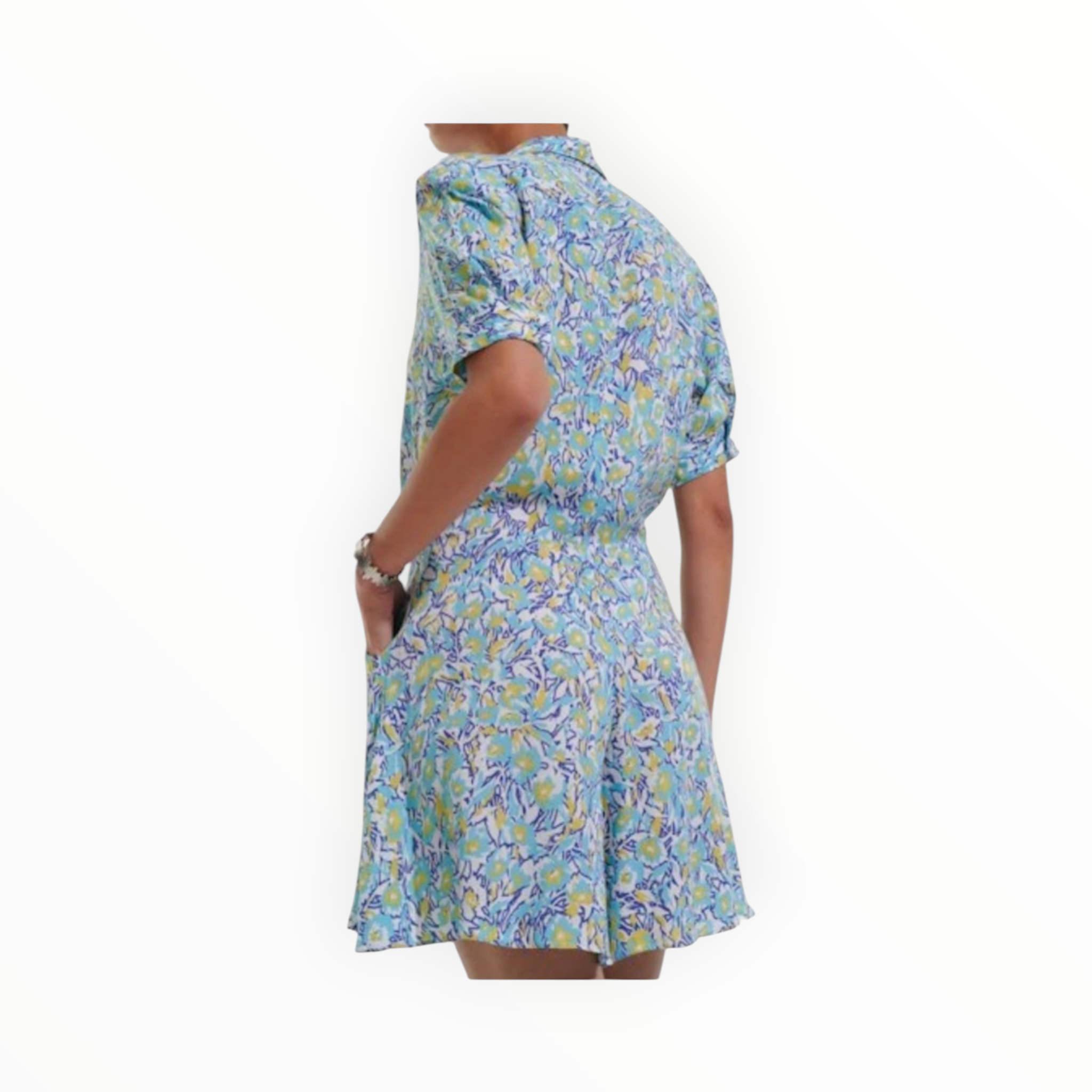 Poupette St. Barth Bettina Jumpsuit - Turquoise Graffiti