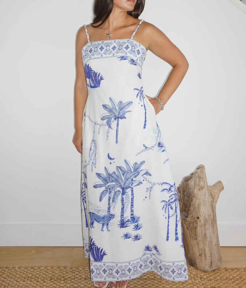 NIBI MTK Lydia Tube Dress - Sahara Print