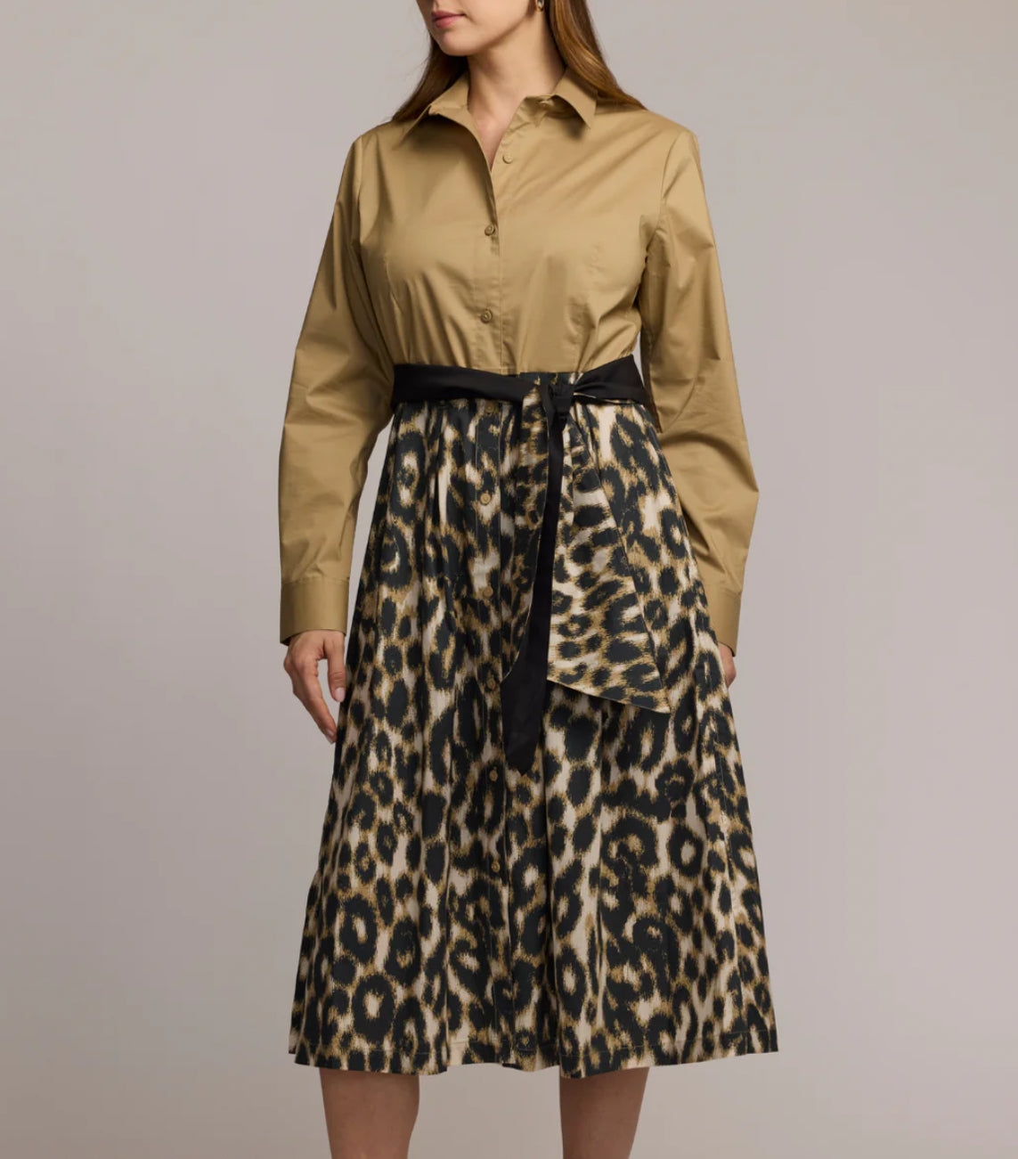 Hinson Wu Robin Long Sleeve Animal Print Dress
