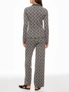 Naadam Luxe Plaid Jacquard Collared Button Up - Cement