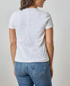 LILLA|P V Neck Back Seam Tee - White