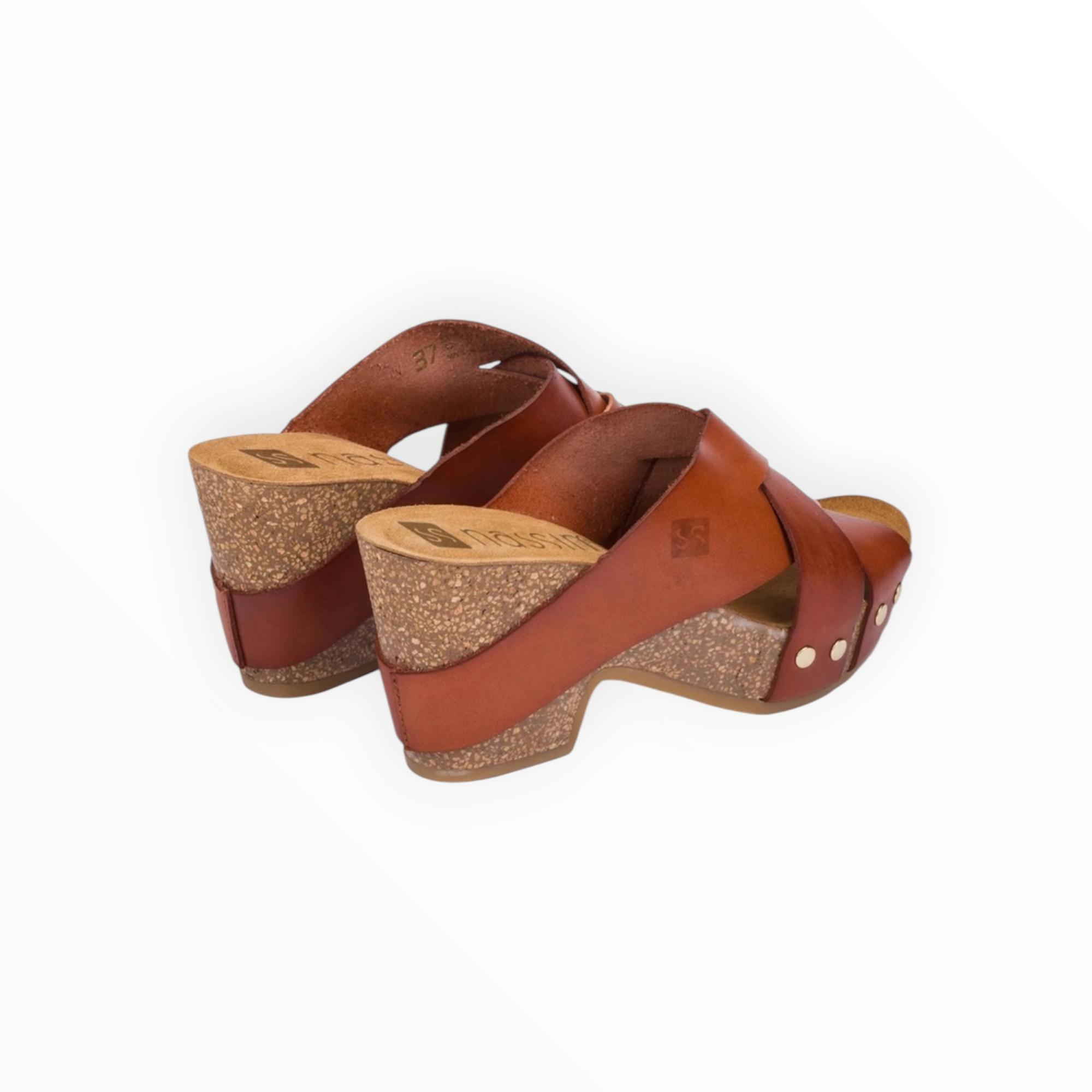 nassima Kilda Wedge Sandal - Brown