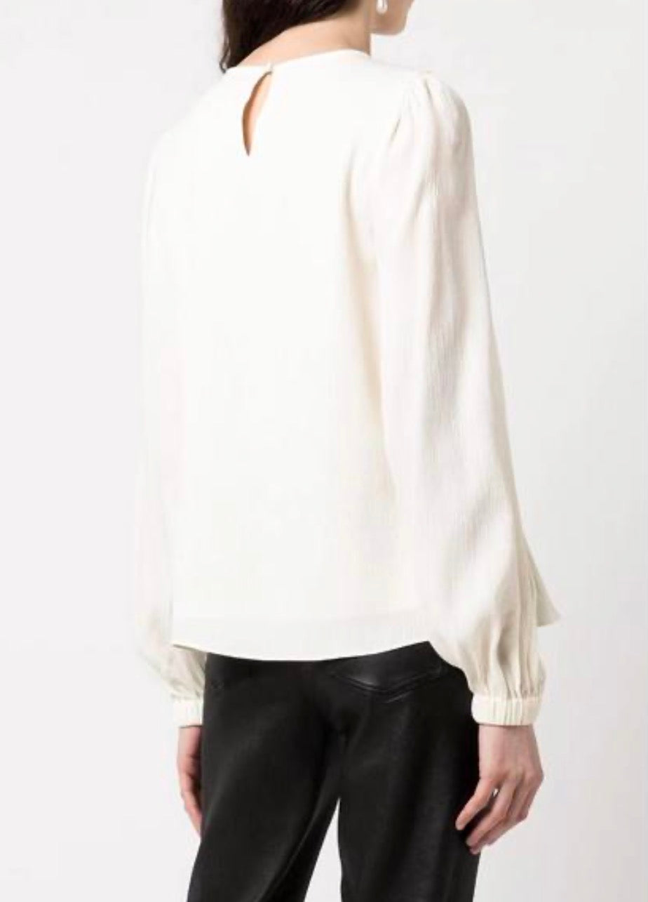 Jonathan Simkhai Louie Crinkle Top - Ivory