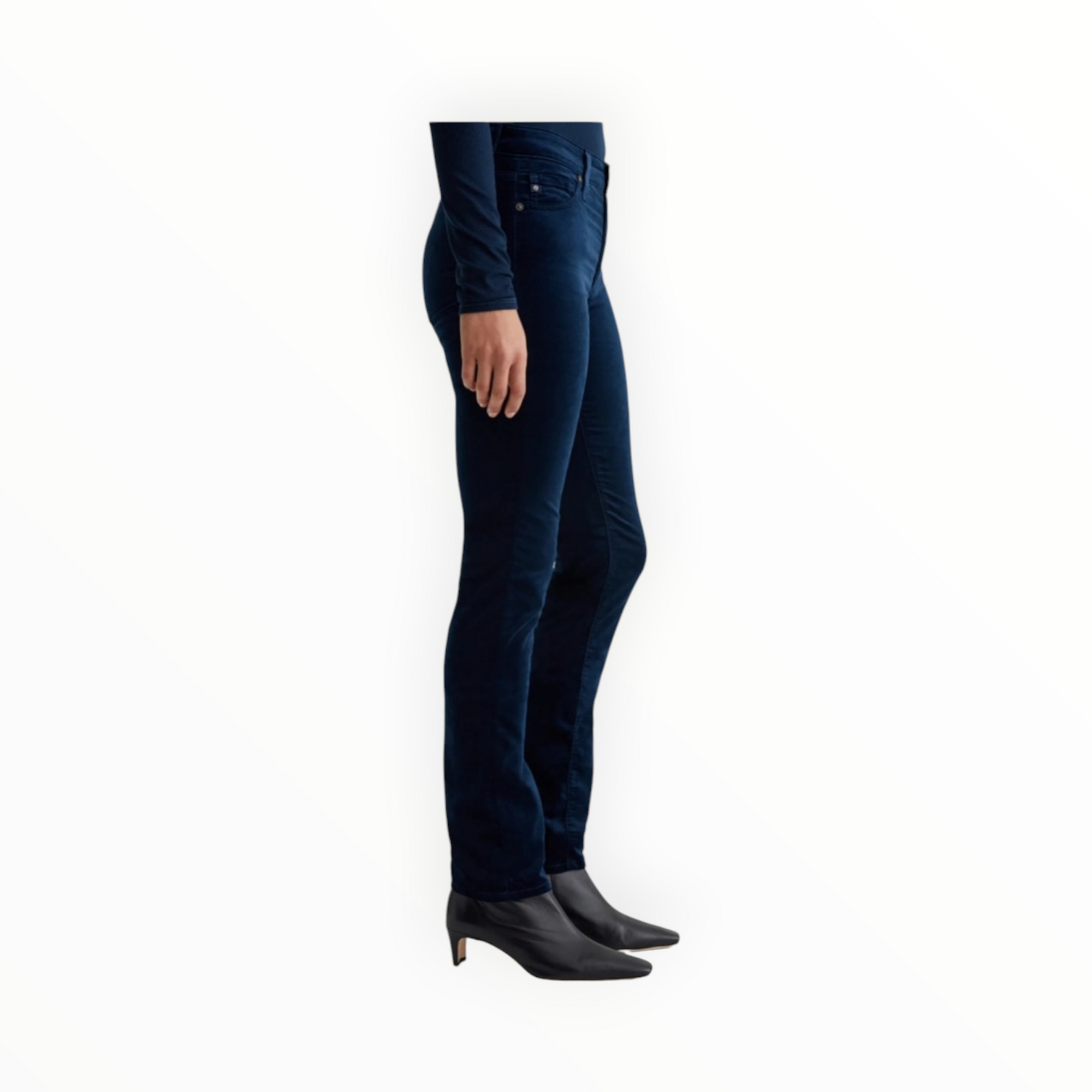 AG Jeans Velvet Mari Extended High Rise Slim Straight - Atlantic Night