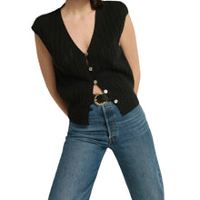 Nation Ltd Morganna Sweater Vest - Jet Black