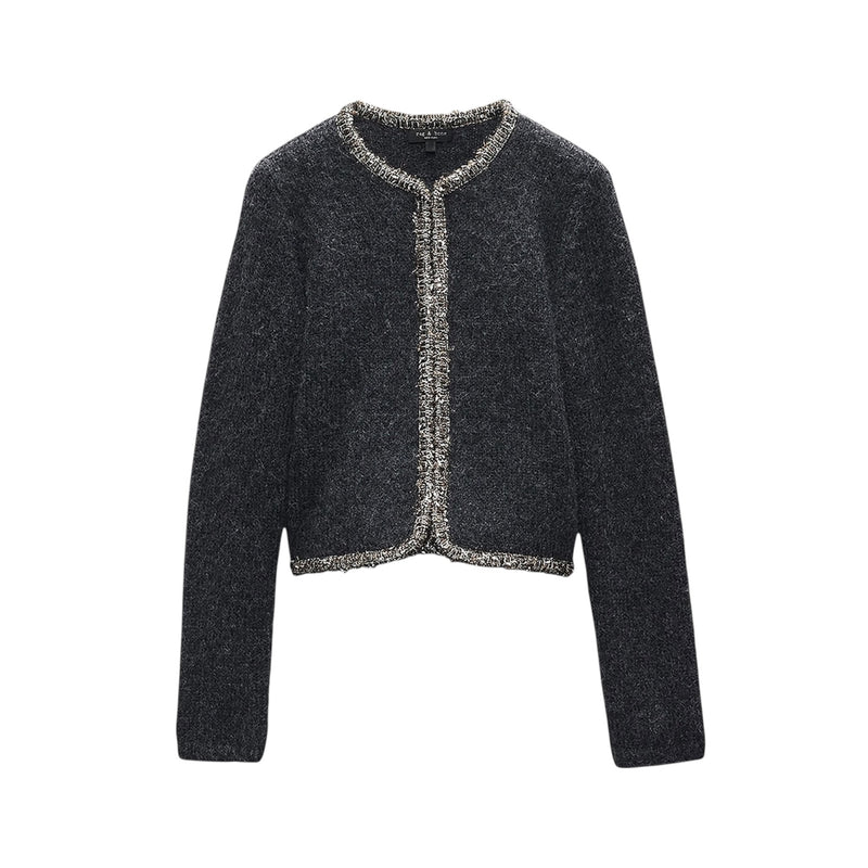 rag & bone Davies Metallic Trim Cardigan
