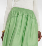 Vince Smocked Waist Pull On Skirt - Sprout Green