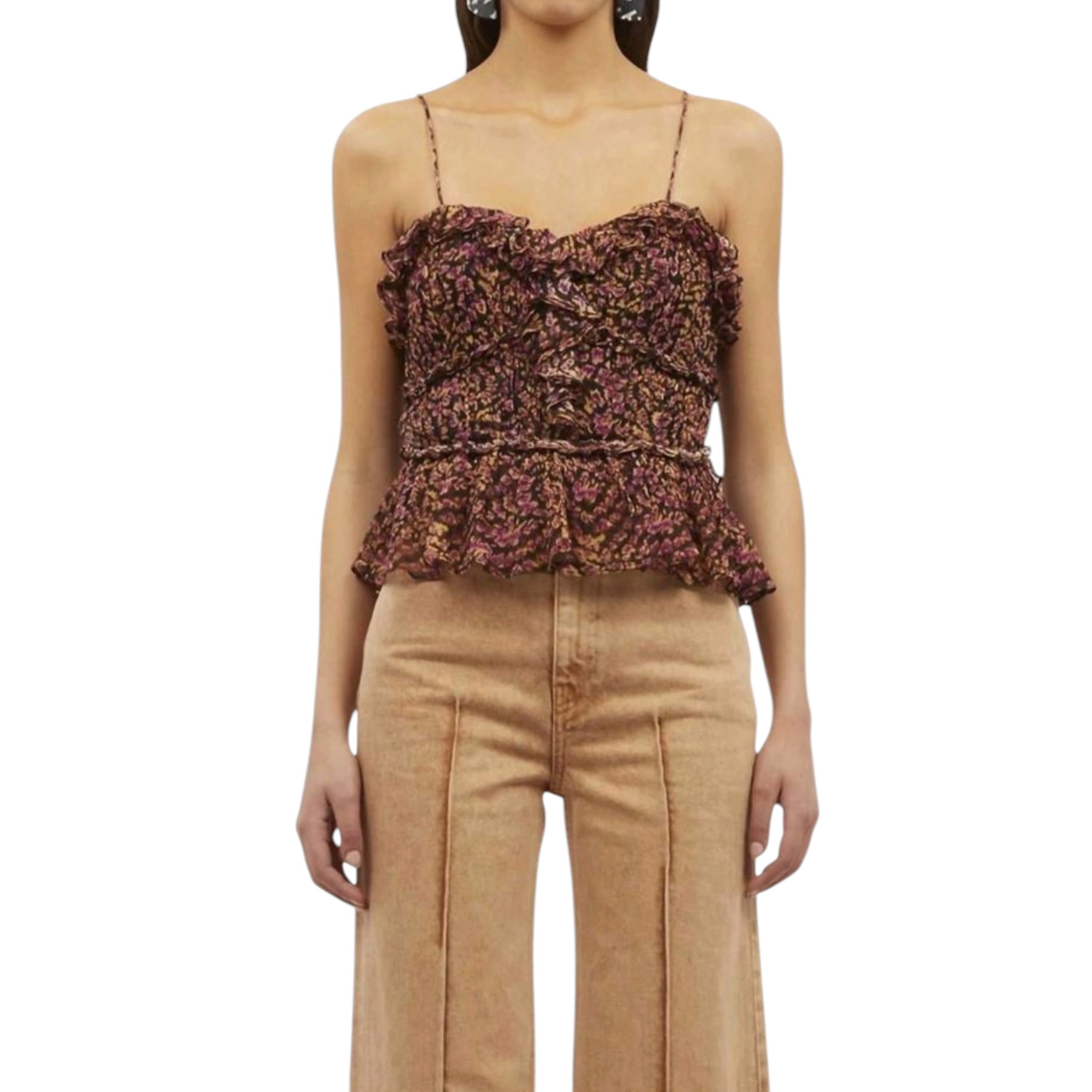 Ulla Johnson Della Top - Pomegranate