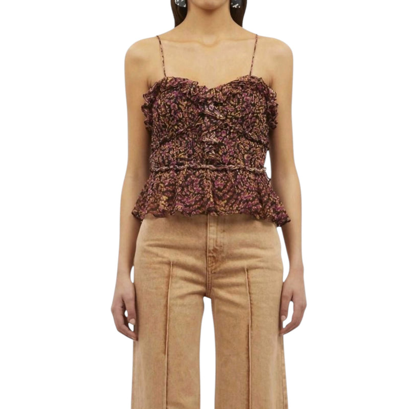 Ulla Johnson Della Top - Pomegranate