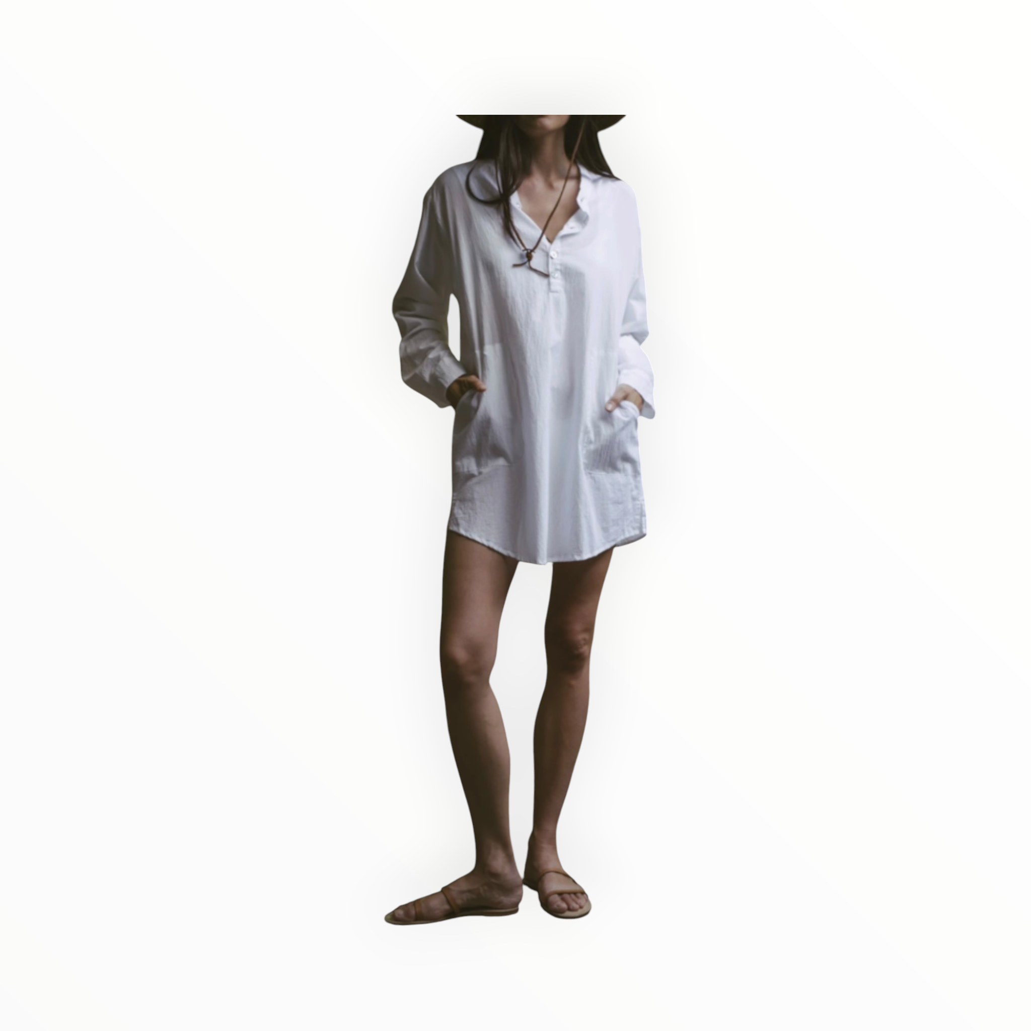 Natalie Martin Apres Swim Shirt
 - White