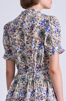 Apiece Apart Las Almas Dress - Batik Floral Cream