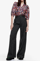 Smythe Pleated Trouser - Black Tweed