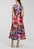 Kay Unger Tessa Tea Length Dress - Sunflower Multi