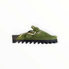 Marco Delli Pisa Clogs - Olive Green Suede