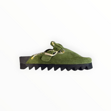 Marco Delli Pisa Clogs - Olive Green Suede