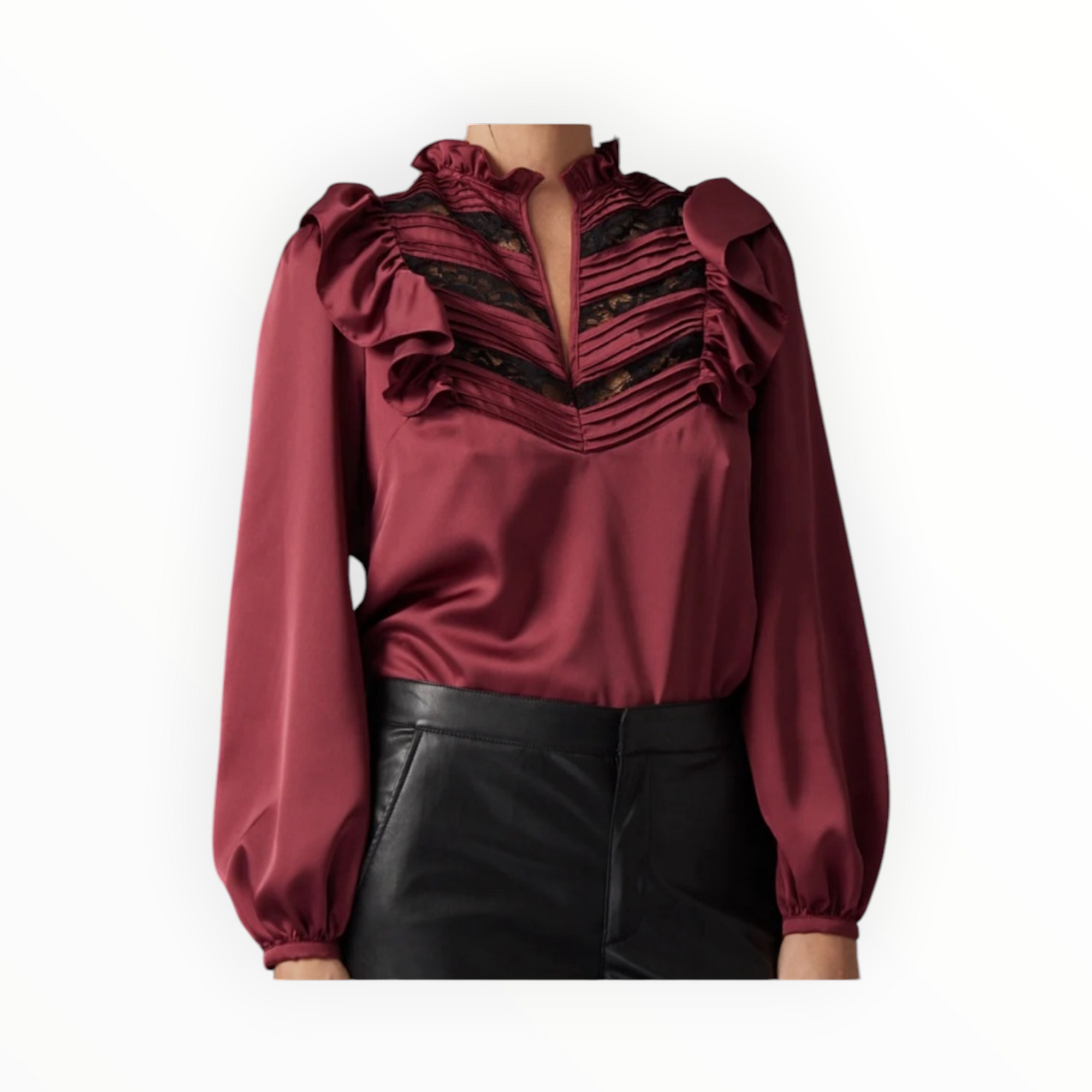 Gilner Farrar Anya Blouse - Burgundy