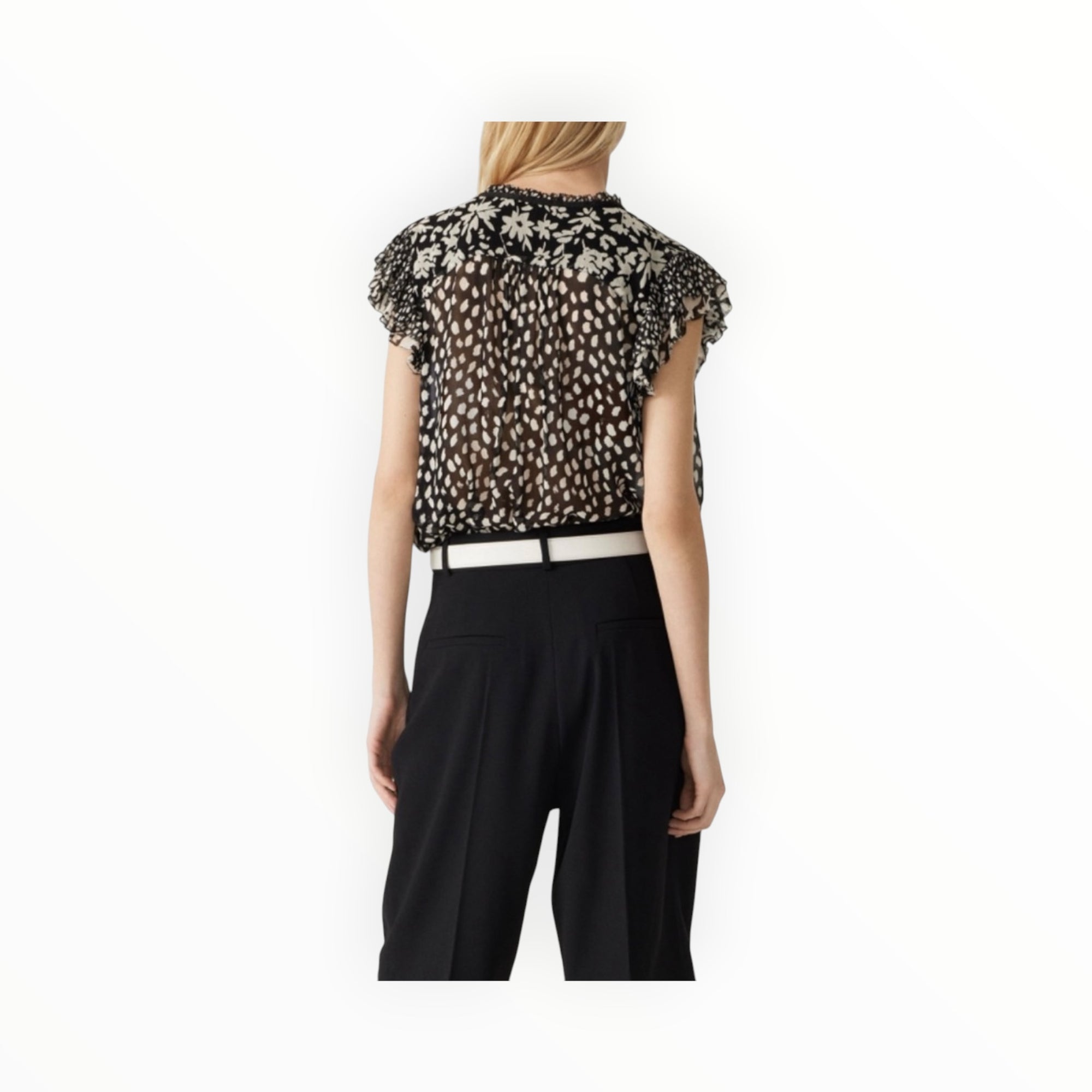 ba&sh Bronx Short Sleeve Top - Noir